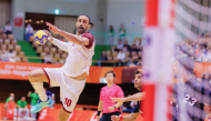 Qatar's Frankis Marzo prepares to shoot at the goal during the quarterfinal against Iran