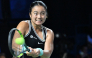 Philippines Alexandra Eala hits a return against Russia's Tatiana Prozorova during the WTA Singapore Open Tennis round 16 in Singapore on September 24, 2026. (Photo by Roslan Rahman / AFP)
