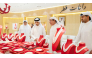 Prime Minister and Minister of Foreign Affairs H E Sheikh Mohammed bin Abdulrahman bin Jassim Al Thani views jewellery on display at the opening ceremony of DJWE 2026 yesterday.