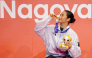 Badminton world number one An Se-young. (Photo by Yuichi Yamazaki / AFP)