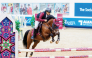 Khalifa bin Joaan bin Hamad Al Thani in action on the opening day of Hathab.