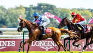 Christophe Soumillon rides Fakhira during the Gr.1 (PA) Qatar Arabian Trophy des Juments.  