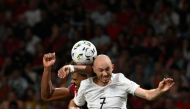 Portugal's defender #13 Renato Veiga and Norway's midfielder #07 Fredrik Aursnes vie for a header during the UEFA Nations League Group 4 football match between Portugal and Norway at Dragao stadium in Porto on October 3, 2026 (Photo by Miguel RIOPA / AFP)