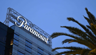 (Files) The Paramount logo is displayed at Columbia Square along Sunset Blvd in Hollywood, California on March 9, 2023. (Photo by Patrick T. Fallon / AFP)