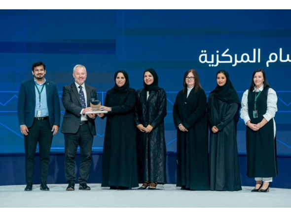 QF’s PUE President Abeer Al-Khalifa honouring winners of the Pre-University Education Awards 2026. 