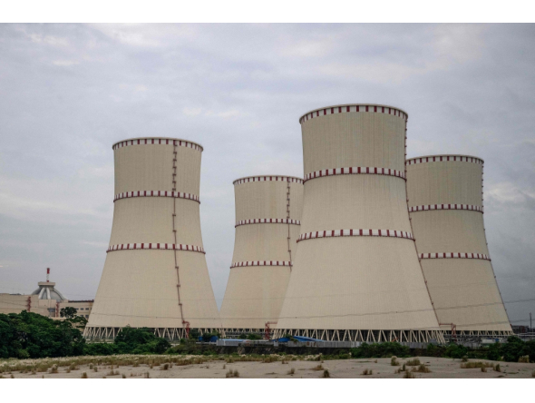 This photograph taken on September 24, 2026 shows a general view of the Rooppur Nuclear Power Plant at Ishwardi in Bangladesh's Pabna district. (Photo by Salahuddin Ahmed / AFP)