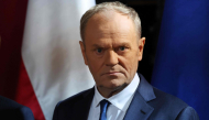 Polish Prime Minister Donald Tusk looks on during the signing of agreements between Poland and France at the Main Town Hall in Gdansk, Poland, on April 20, 2026 during the French President's one-day visit to Poland. Photo by Ludovic MARIN / AFP