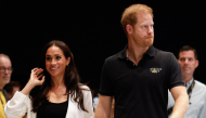 Britain's Meghan, Duchess of Sussex and Britain's Prince Harry, Duke of Sussex, arrive at the 2023 Invictus Games in Duesseldorf, western Germany on September 13, 2023. Photo by Odd ANDERSEN / AFP
