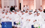 Minister of Justice and Minister of State for Cabinet Affairs H E Ibrahim bin Ali Al Mohannadi (third right), Minister of Communications and Information Technology H E Mohammed bin Ali Al Mannai (fourth right), Minister of Municipality H E Abdullah bin Hamad bin Abdullah Al Attiyah (second right) and other officials at the launch ceremony yesterday. Pic: Salim Matramkot/The Peninsula 