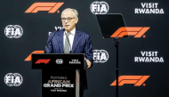 Italian motorsport executive President and CEO of the Formula One Group Stefano Domenicali delivers remarks during the announcement of the Formula 1 African Grand Prix at BK Arena in Kigali yesterday. 