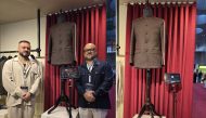 A replica of the iconic Morgan Freeman’s suit for the FIFA World Cup Qatar 2022. Picture: Victor Bolorunduro / The Peninsula