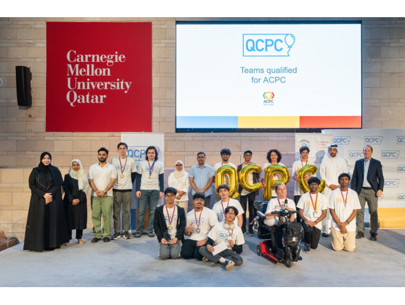 Participants at the seventh annual Qatar Collegiate Programming Contest.