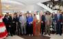Head of Mission at the Embassy of Honduras H E Sophia Escobar Lanza (centre); and  AFCD Founder and Patron Farhan Al Sheikh Al Sayed with ambassadors and diplomats inaugurating the ninth edition of the Art, Fashion and Cultural Diplomacy exhibition, yesterday. Pic: Salim Matramkot/THE PENINSULA 