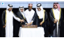 Minister of Endowments (Awqaf) and Islamic Affairs H E Ghanem bin Shaheen bin Ghanem Al Ghanim, with President of Qatar National Library and Minister of State H E Hamad Bin Abdulaziz Al-Kawari, Ambassador of the Republic of Guinea H E Thierno Abdoulaye Sow, General Manager of Katara Cultural Village H E Prof. Dr. Khaled Ibrahim Al-Sulaiti, Director of the Department of Protocol at MoFA H E Ambassador Ibrahim Yousif Abdullah Fakhro during the cake cutting ceremony. 
Pic: Rajan Vadakkemuriyil / The Peninsula

