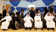 UDST President Dr. Salem Al-Naemi with other officials during the press conference yesterday. Pic: Salim Matramkot/The Peninsula 