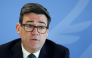 Britain's Prime Minister Andy Burnham speaks during the inaugural Wildfires ’27 Resilience Summit at the National Resilience Centre of Excellence, Aintree, north west England on October 23, 2026. Photo by Temilade Adelaja / POOL / AFP
