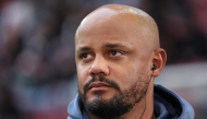 (FILES) Bayern Munich's Belgian head coach Vincent Kompany is interviewed prior to the German first division Bundesliga football match between FC Augsburg and FC Bayern Munich in Augsburg, southern Germany on October 10, 2026. (Photo by Karl-Josef HILDENBRAND / AFP)