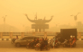 Motorcyclists wearing a face mask ride amid thick haze from forest and land fires in the region in Palangkaraya, Central Kalimantan, on October 24, 2026. (Photo by REINA / AFP)