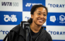 Japan's Naomi Osaka attends a press conference during the Japan Open tennis tournament at the Ariake Coliseum in Tokyo on October 25, 2026. (Photo by Yuichi YAMAZAKI / AFP)
