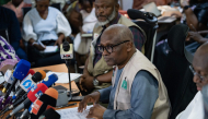 Dr Jide Idris general director of the Nigeria Centre for Disease Control and Prevention (NCDC), addresses a press briefing in Abuja, on October 25, 2026. (Photo by Taibat Ajiboye / AFP)