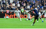 Inter Milan’s Piotr Zielinski shoots from the penalty spot to score a goal.