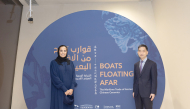 Chairperson of Qatar Museums H E Sheikha Al Mayassa bint Hamad Al Thani and the Ambassador of China H E Cao Xiaolin at the event.