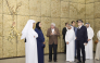 Chairperson of Qatar Museums H E Sheikha Al Mayassa bint Hamad Al Thani, officials and guests during the opening of the exhibition yesterday.