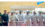 Minister of Commerce and Industry H E Sheikh Faisal bin Thani bin Faisal Al Thani with other officials during the opening of Build Your House exhibition, yesterday.