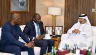 QC First Vice-Chairman Mohammed bin Ahmed bin Twar Al Kuwari with the business delegation from Senegal.