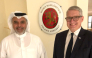 Ambassador of Finland to the State of Qatar H E Juha Mustonen with Fahad bin Mohammed Al-Attiyah
