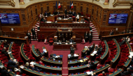 France's Interior Minister Laurent Nunez (centre-R) addresses the audience as the Senate, the French Parliament's upper house examines the 'Compensation for damage resulting from degradation committed in public spaces' bill also referred to as the 'rioters-pay' (casseurs-payeurs) bill and its critized measures on the collective responsability of troublemakers and the seizure of their welfare benefits at the French Senate in Paris on October 27, 2026. Photo by THOMAS SAMSON / AFP