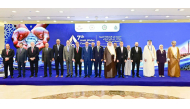 President of Kahramaa Eng Abdullah bin Ali Al Thiyab with other officials during the event.