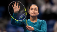 Philippines’ Alexandra Eala celebrates her victory against Australia’s Talia Gibson.