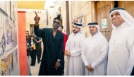 CEO Qatar Museums Mohammed Saad Al Rumaihi (second right) with other officials and artists at the exhibition.