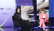 Chairperson of Qatar Museums H E Sheikha Al Mayassa bint Hamad bin Khalifa Al Thani speaking during a panel discussion at CNN’s Global Perspectives event.