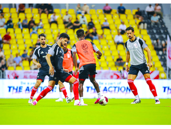 Al Shamal players during a training session.