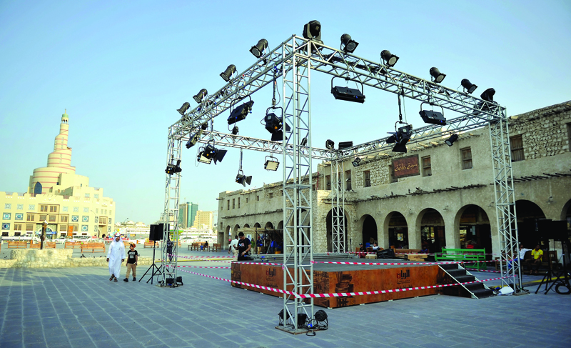 Souq Waqif gets ready to receive visitors with a number of amusement rides already installed at Al Ahmad Square in preparation for the Eid Al Adha festivities. Souq Waqif is one of the 18 venues which will offer entertainment shows and activities during t