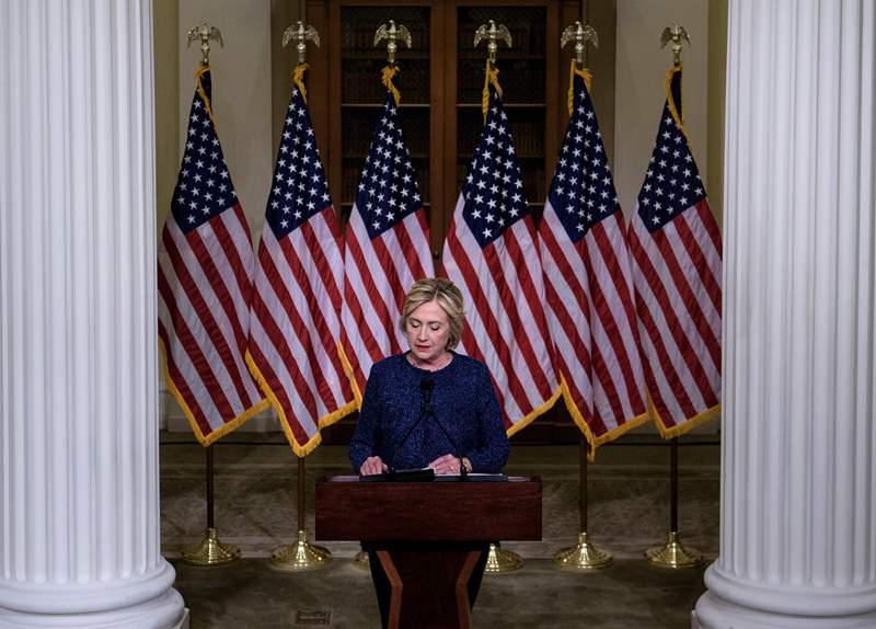 File photo of US Democratic presidential nominee Hillary Clinton at the New York Historical Society in New York. AFP / Brendan Smialowski