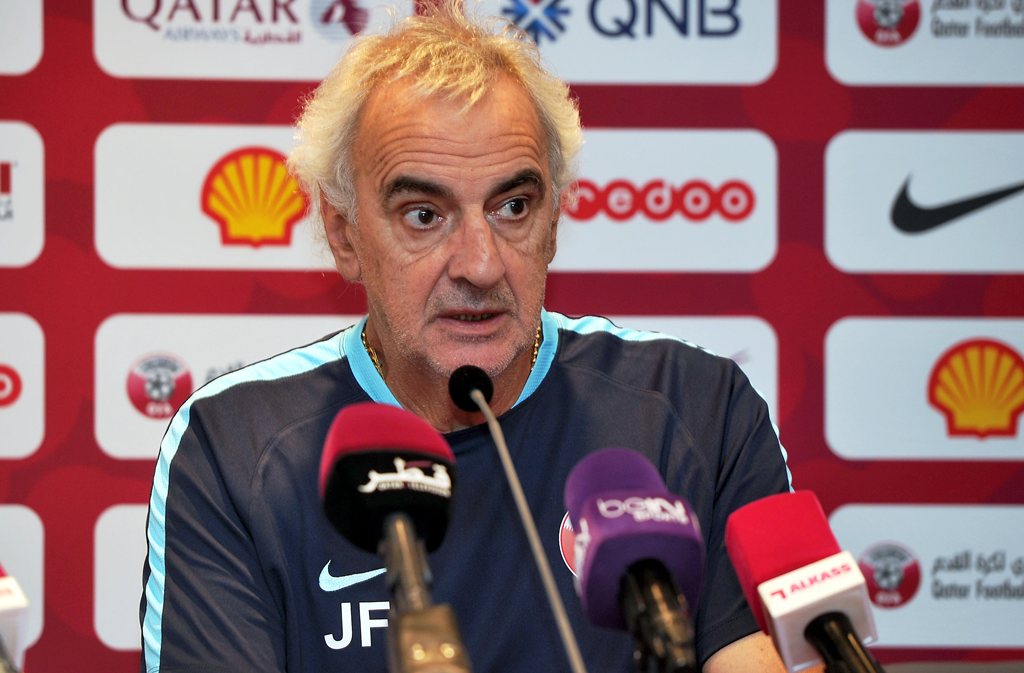 Qatar’s new head coach Jorge Fossati addressing the media during a press briefing held in Doha yesterday. (Picture by Abdul Basit / The Peninsula)