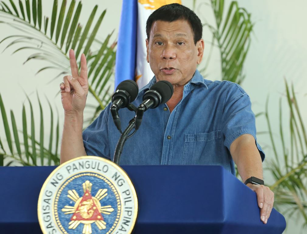 File photo of President Rodrigo Duterte who has been increasingly hostile towards the US. AFP / MANMAN DEJETO
