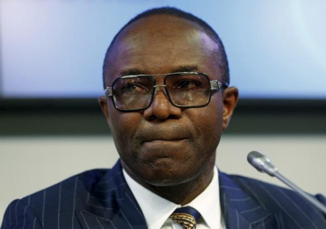 Nigerian Oil Minister Emmanuel Ibe Kachikwu listens to a news conference after a meeting of OPEC oil ministers in Vienna, December 4, 2015. (Reuters / Heinz-Peter Bader)