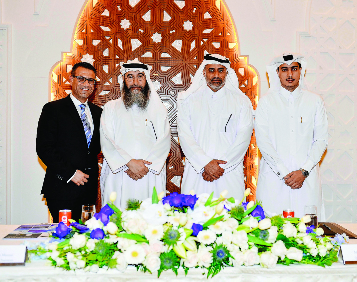 From left: Nader Samaan, Director, QIBS’16; Khalid Essa Al Mannai, Chairman of Al Mannai Events, Ahmed Mohammed Al Hitmi, Chairman of QIBS’16 and Abdulla Haider, Business Development Manager, Lusail Real Estate Development.