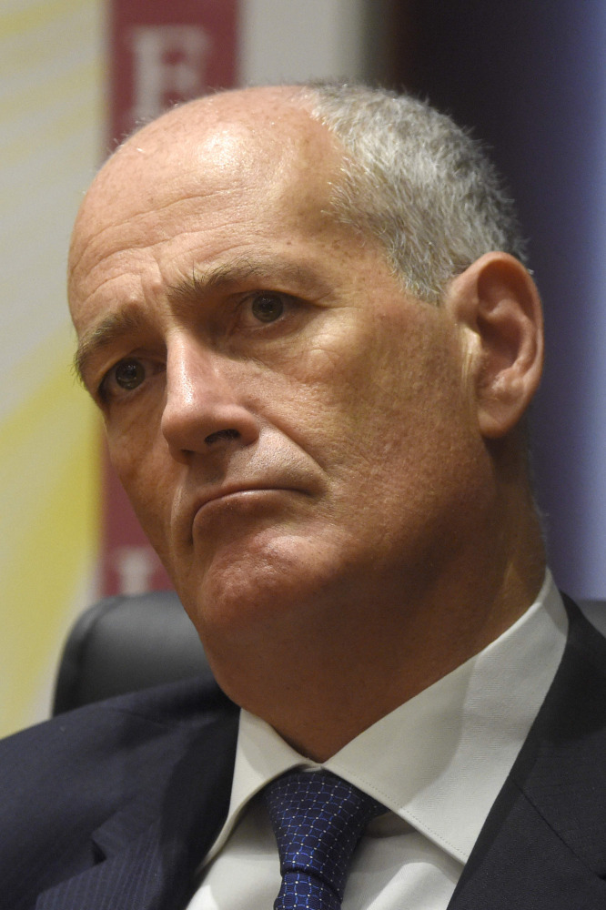 This file photo taken on November 20, 2015 shows Police Chief Franco Gabrielli during a press conference on security measures during the Holy Year - Jubilee, on November 20, 2015 in Rome. Italian police on November 3, 2016 bluntly rejected a report by Amn