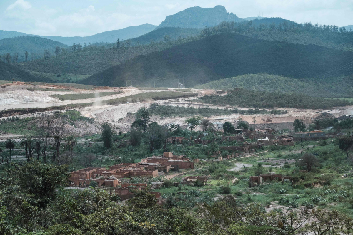 View at Bento Rodrigues village, ruined by the flood following the deadly collapse of the Samarco iron-ore mine dam last year, in Mariana of Minas Gerais State, Brazil, on October 26, 2016. Next November 5 marks the first anniversary of the burst of the i