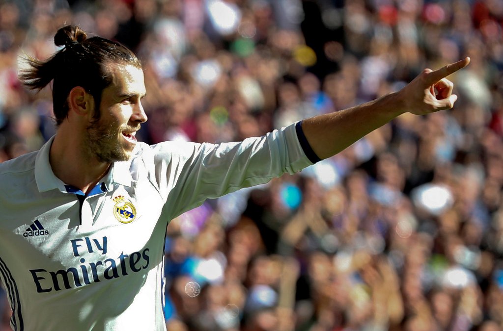 Real Madrid's Gareth Bale celebrates after scoring a goal. REUTERS/Sergio Perez