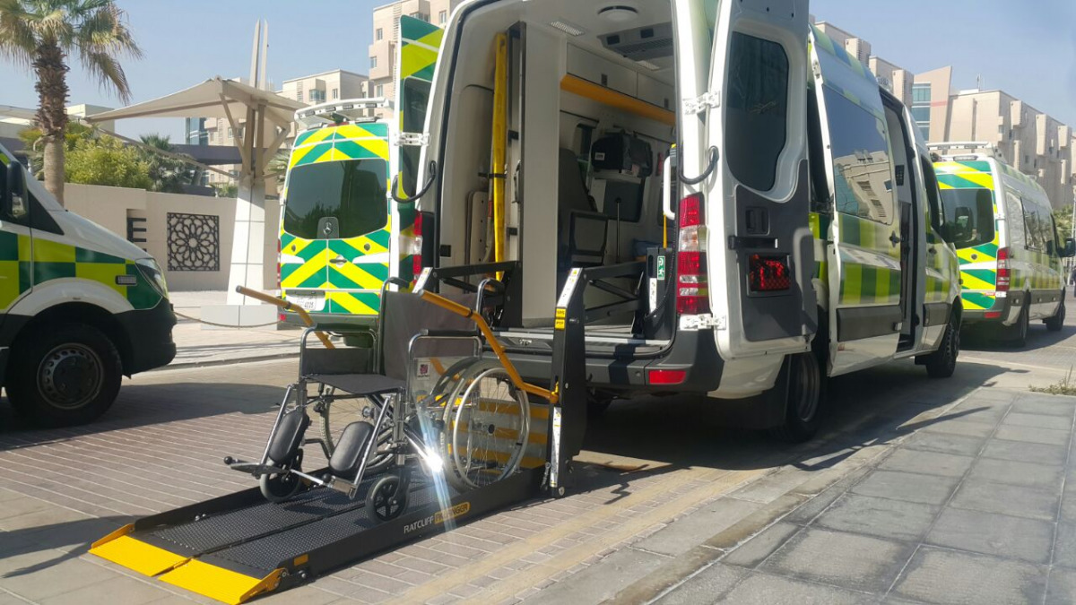 The new and improved Hamad ambulance with latest systems. (Abdul Basit / The Peninsula)