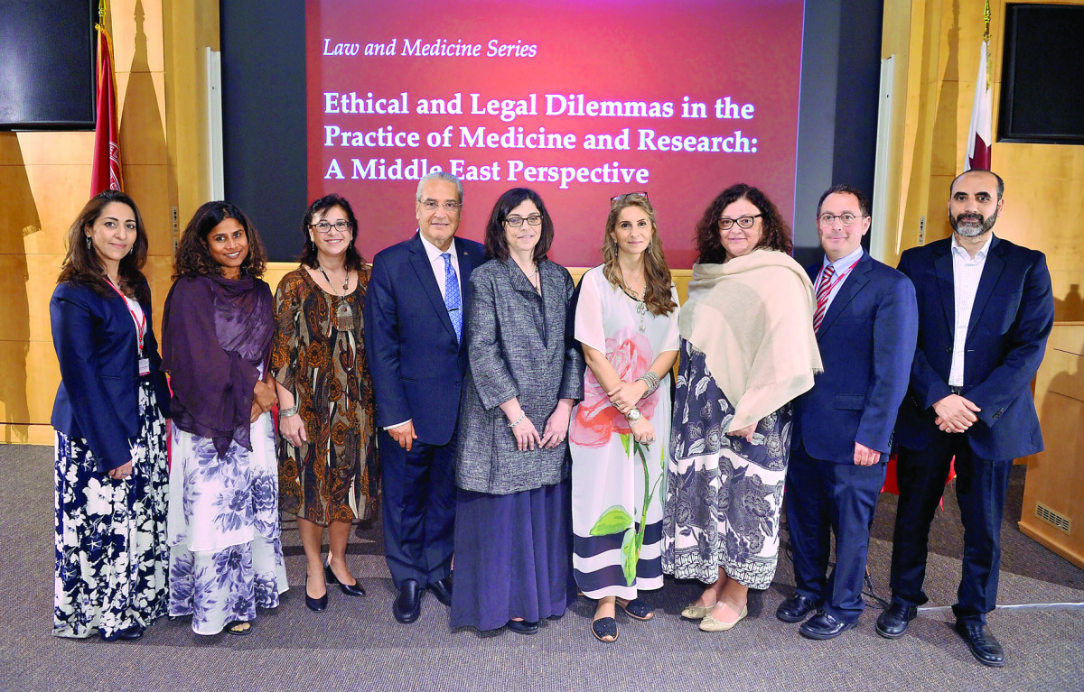 Legal experts and health care professionals from across the MENA region and the USA who attended the seminar at Weill Cornell Medicine-Qatar. 