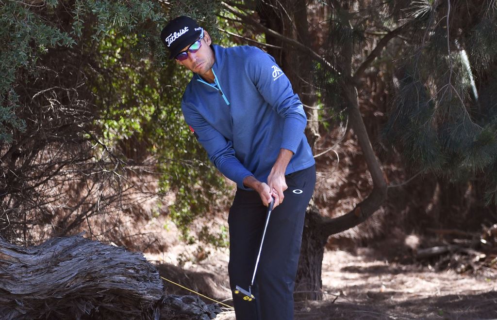 Rafa Cabrera Bello of Spain during the first day of the World Cup of Golf on the Kingston Heath course in Melbourne on November 24, 2016. AFP / WILLIAM WEST