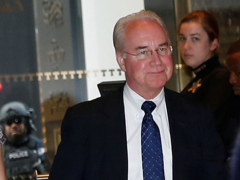U.S. Representative Tom Price (R-GA) arrives at Trump Tower in New York, U.S. November 16, 2016. REUTERS/Shannon Stapleton/File Photo
