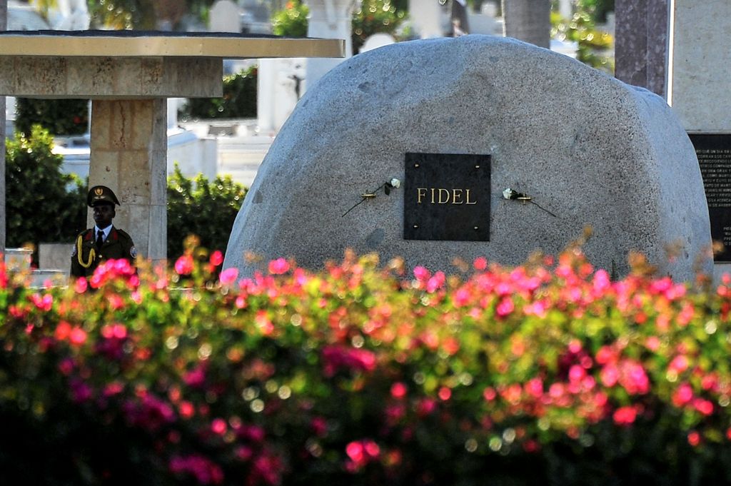 View of Fidel Castro's tomb at the Santa Ifigenia cemetery in Santiago de Cuba on December 4, 2016. Fidel Castro's ashes were buried alongside national heroes in the cradle of his revolution, as Cuba opens a new era without the communist leader who ruled 